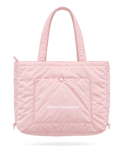 Kyoto Bag in pastel pink by Maison Nakamoto, front view