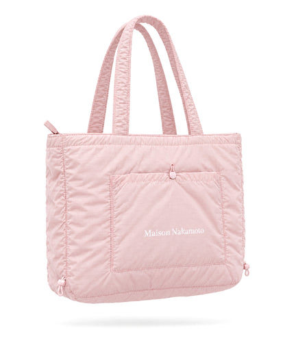 Kyoto Bag in pastel pink by Maison Nakamoto, three quarter view