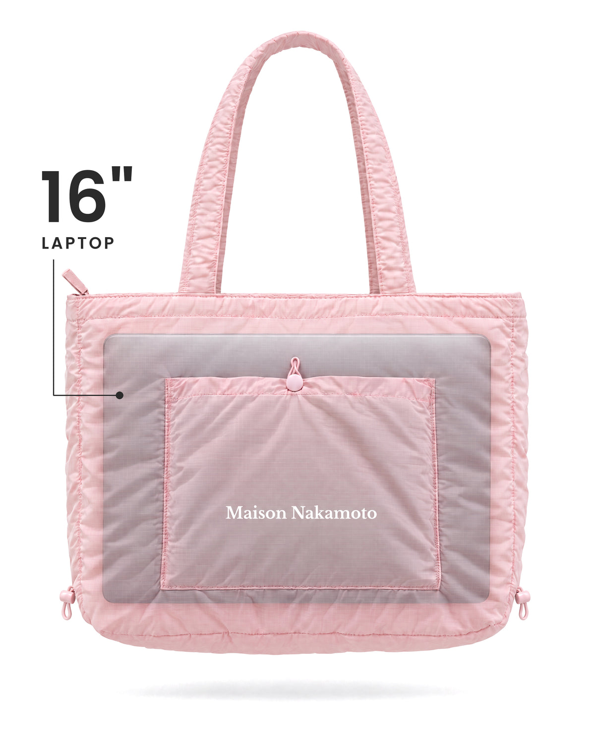 Kyoto Bag with a 16 inch laptop fully inside
