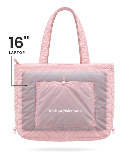 Kyoto Bag with a 16 inch laptop fully inside